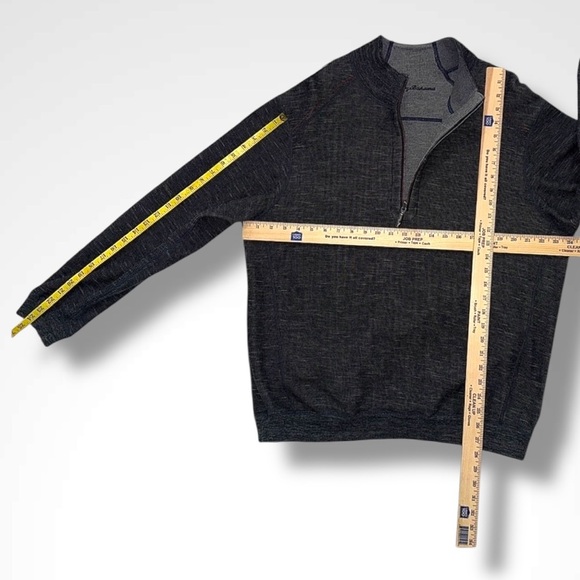 🌴 Tommy Bahama Men’s Quarter Zip Pullover – Dark Heather Gray Size XL|Fall Layer - Picture 13 of 13
